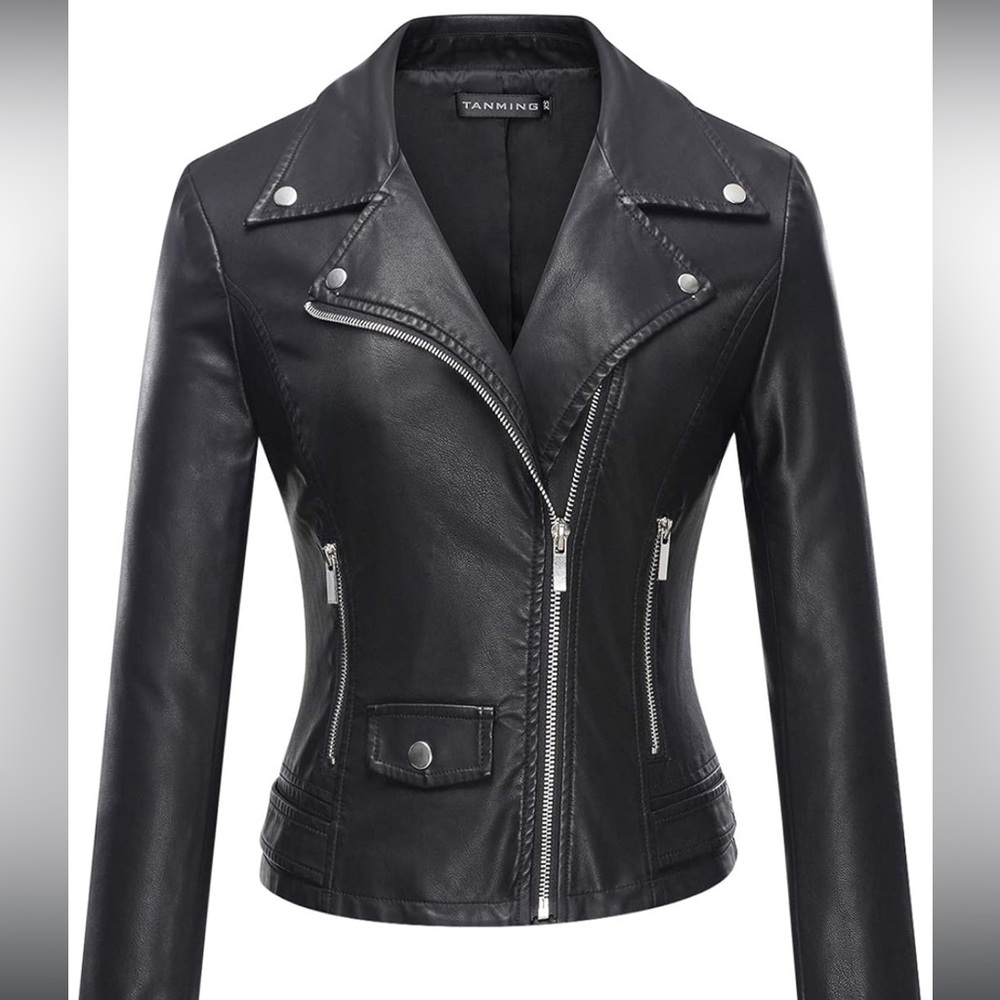 NWT Women's Black Leather Jacket